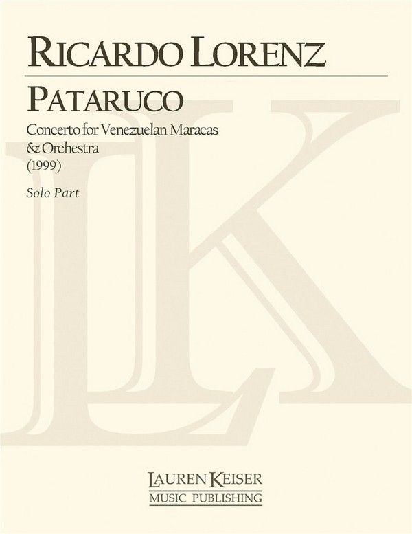 Ricardo Lorenz, Pataruco&nbsp;&nbsp;Maracas and Orchestra&nbsp;&nbsp;Partitur