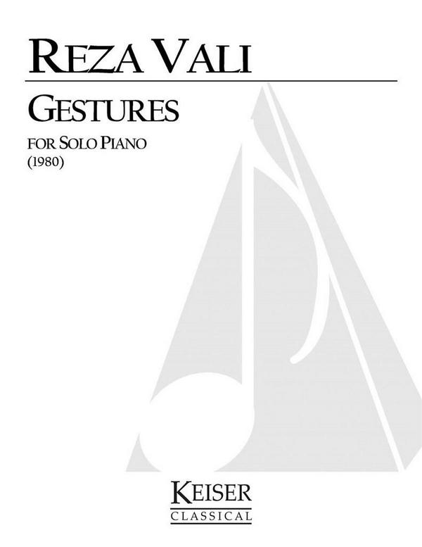 Reza Vali, Gestures&nbsp;&nbsp;Klavier&nbsp;&nbsp;Buch