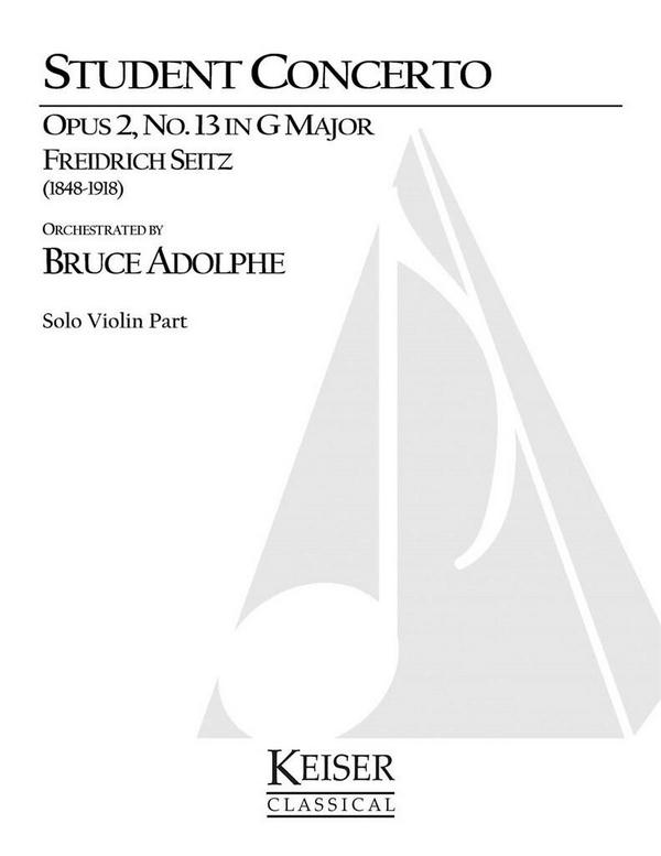 Friedrich Seitz, Student Concerto No. 2, Op. 13 in G Major&nbsp;&nbsp;Violin&nbsp;&nbsp;Buch