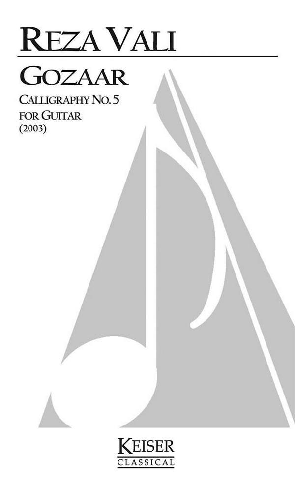 Reza Vali, Gozaar: Calligraphy no. 5&nbsp;&nbsp;Gitarre&nbsp;&nbsp;Buch