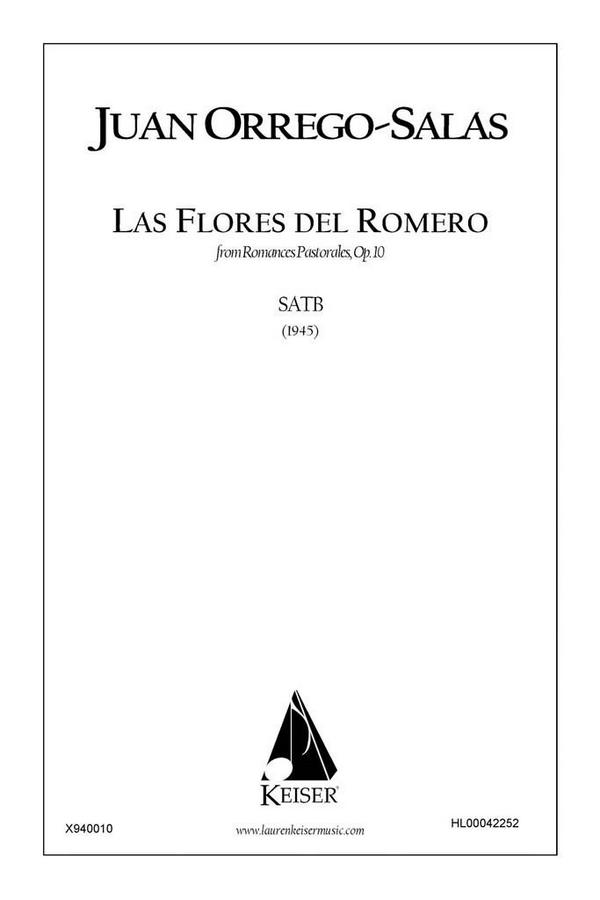 Juan Orrego-Salas, Las Flores Del Romero&nbsp;&nbsp;SATB a Cappella&nbsp;&nbsp;Chorpartitur