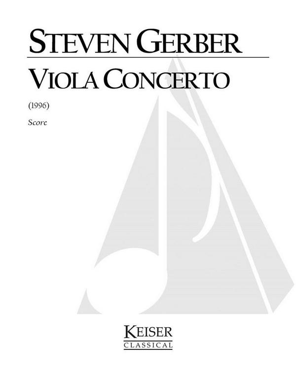 Steven R. Gerber, Viola Concerto&nbsp;&nbsp;Viola&nbsp;&nbsp;Partitur