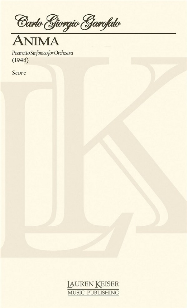 Carlo Giorgio Garofalo, Anima: Pemetto Sinfonico&nbsp;&nbsp;Orchestra&nbsp;&nbsp;Buch
