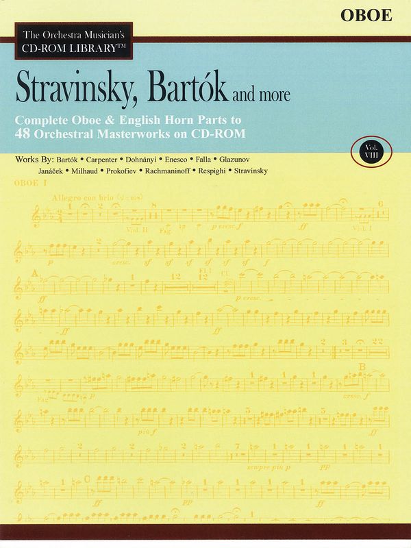 Béla Bartók_Igor Stravinsky, Stravinsky, Bartók and More - Vol. 8-Oboe  Oboe  CD-ROM