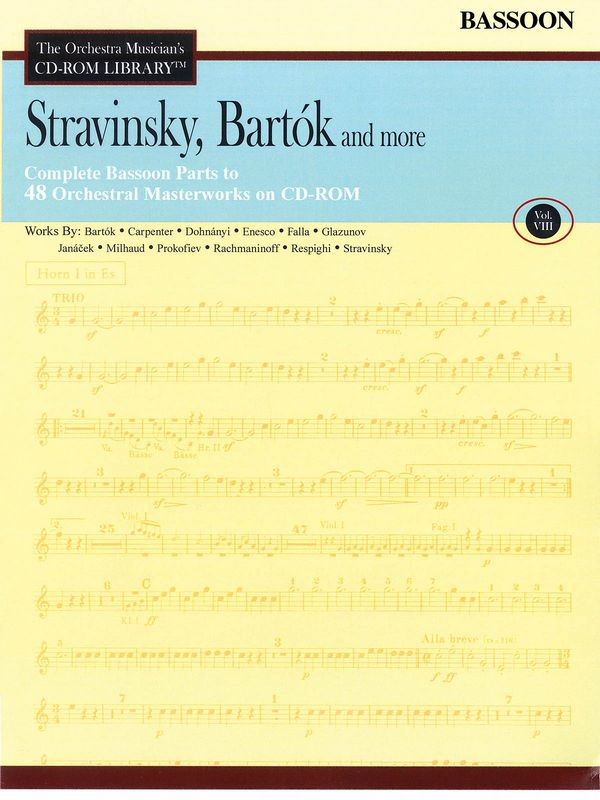 Béla Bartók_Igor Stravinsky, Stravinsky, Bartók and More - Vol. 8-Bass  Fagott  CD-ROM