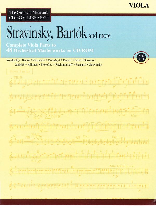 Béla Bartók_Igor Stravinsky, Stravinsky, Bartók and More - Vol. 8-Viol  Viola  CD-ROM