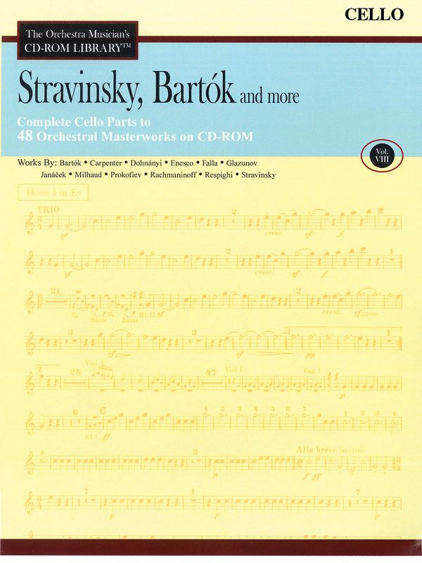 Béla Bartók_Igor Stravinsky, Stravinsky, Bartók and More - Vol. 8-Cell  Cello  CD-ROM