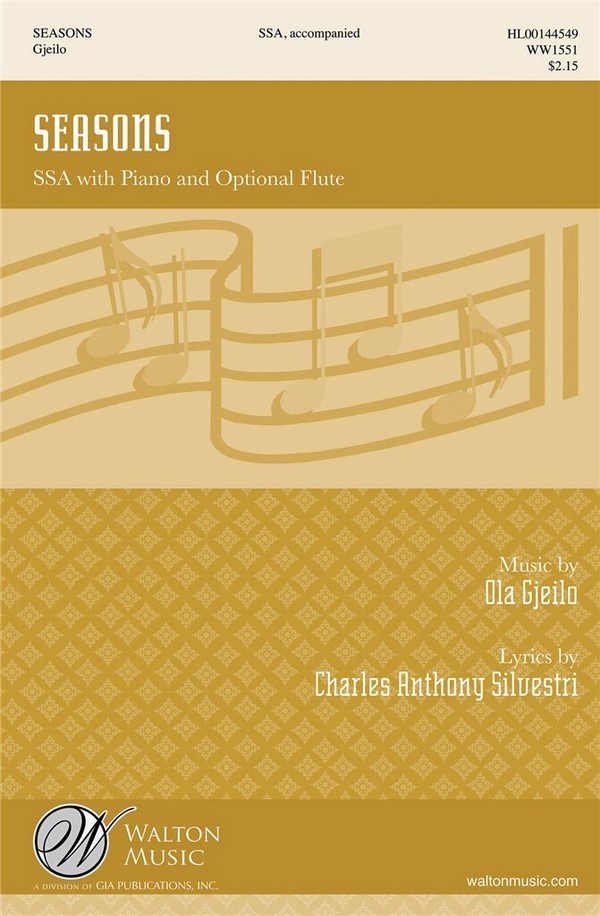Seasons&nbsp;&nbsp;for female choir (SSA) and piano, opt. flute&nbsp;&nbsp;choral score