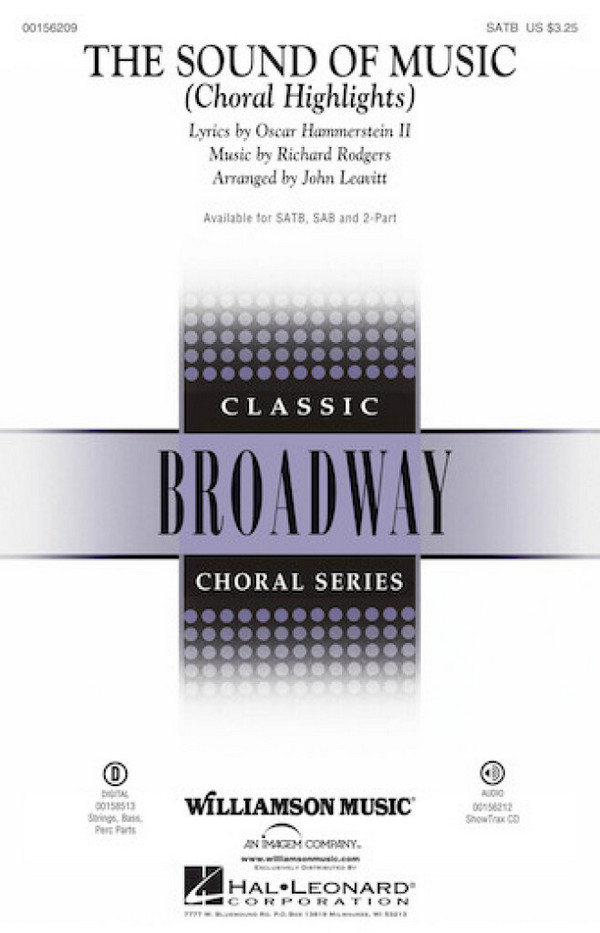 The Sound of Music (Choral Highlights)&nbsp;&nbsp;for mixed choir and piano&nbsp;&nbsp;choral score