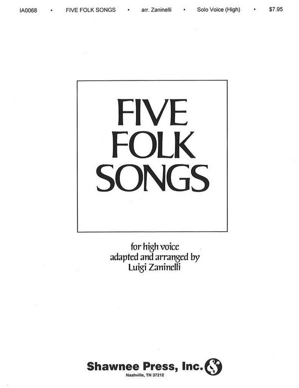 Five Folk Songs&nbsp;&nbsp;High Voice&nbsp;&nbsp;Buch