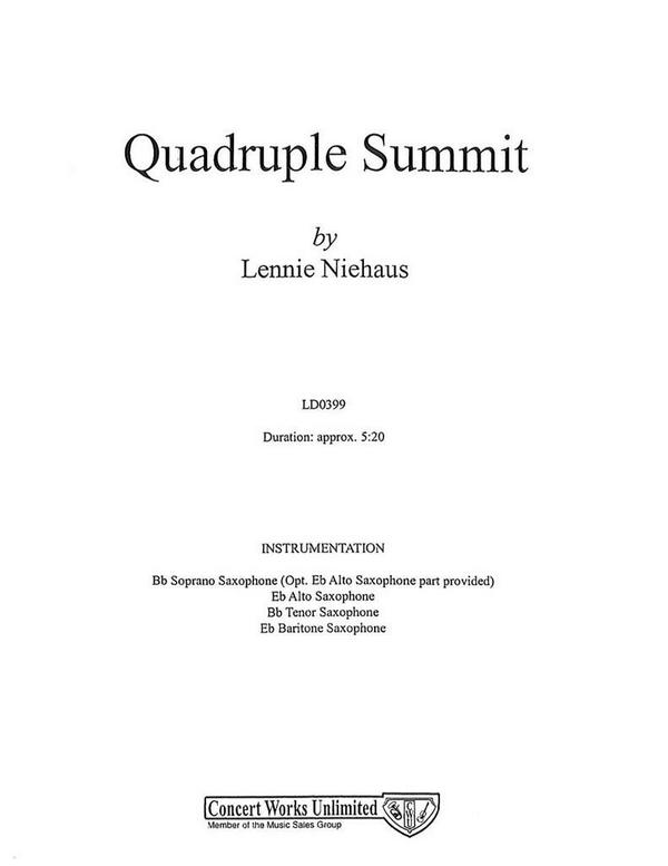 Quadruple Summit&nbsp;&nbsp;Saxophone&nbsp;&nbsp;Buch