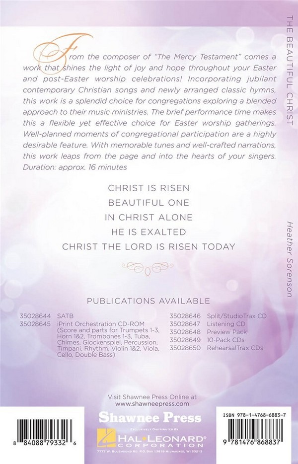 Heather Sorenson, The Beautiful Christ&nbsp;&nbsp;Chor&nbsp;&nbsp;Buch + CD