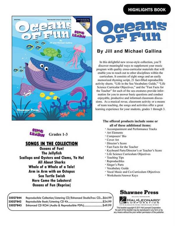 Jill Gallina_Michael Gallina, Oceans of Fun&nbsp;&nbsp;&nbsp;&nbsp;CD