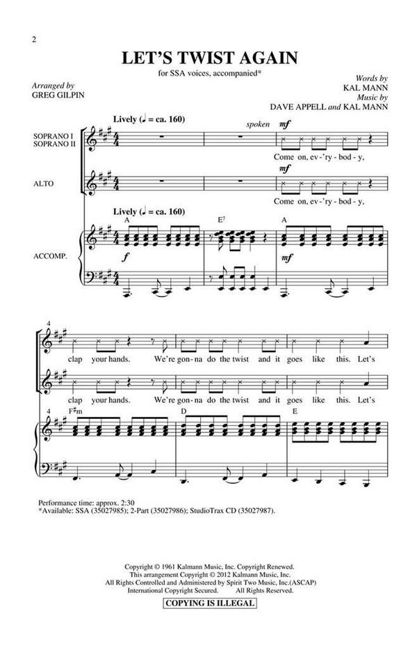 Dave Appell_Kal Mann, Let's Twist Again&nbsp;&nbsp;Chor&nbsp;&nbsp;CD