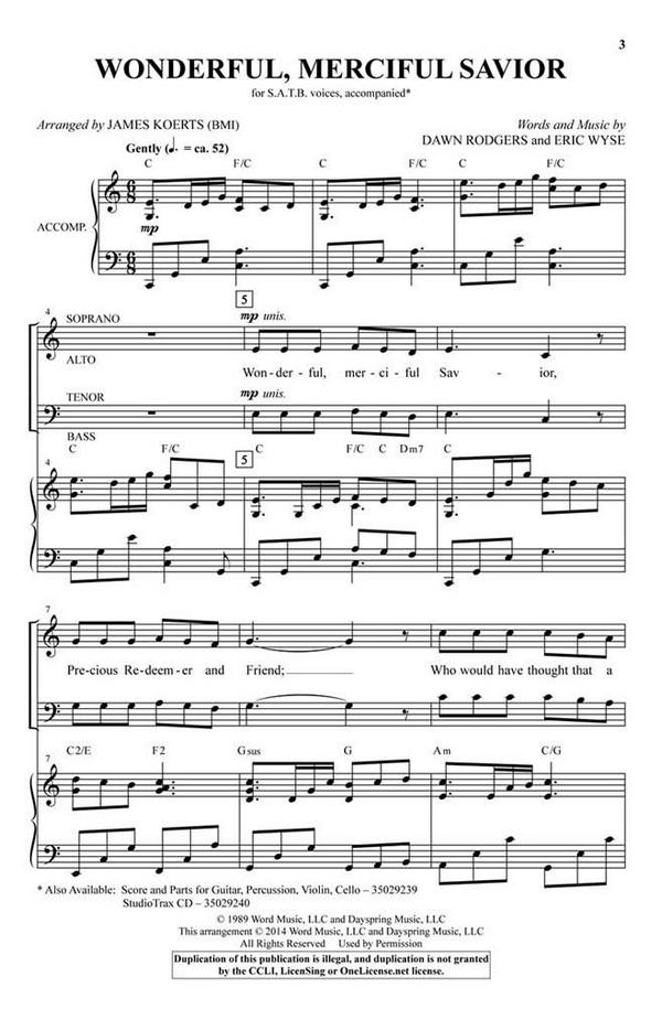 Dawn Rodgers_Eric Wyse, Wonderful, Merciful Savior&nbsp;&nbsp;Chor&nbsp;&nbsp;CD