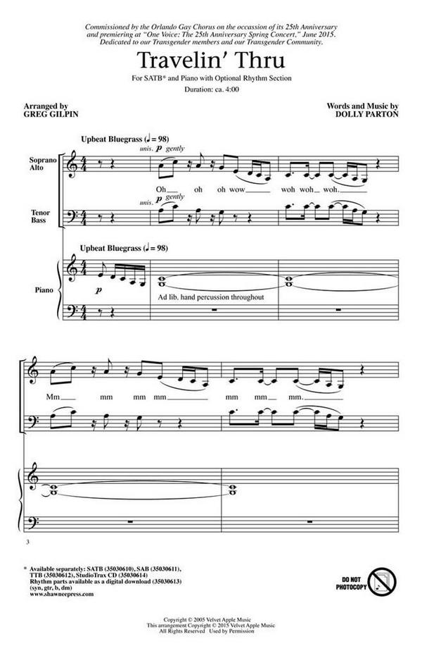 Dolly Parton, Travelin' Thru&nbsp;&nbsp;Chor&nbsp;&nbsp;CD