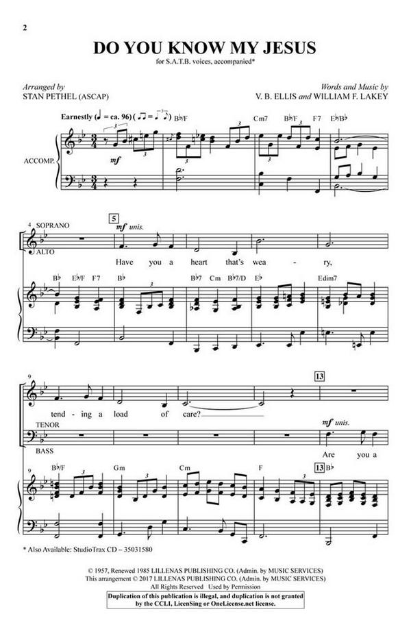 Do You Know My Jesus&nbsp;&nbsp;Chor&nbsp;&nbsp;CD