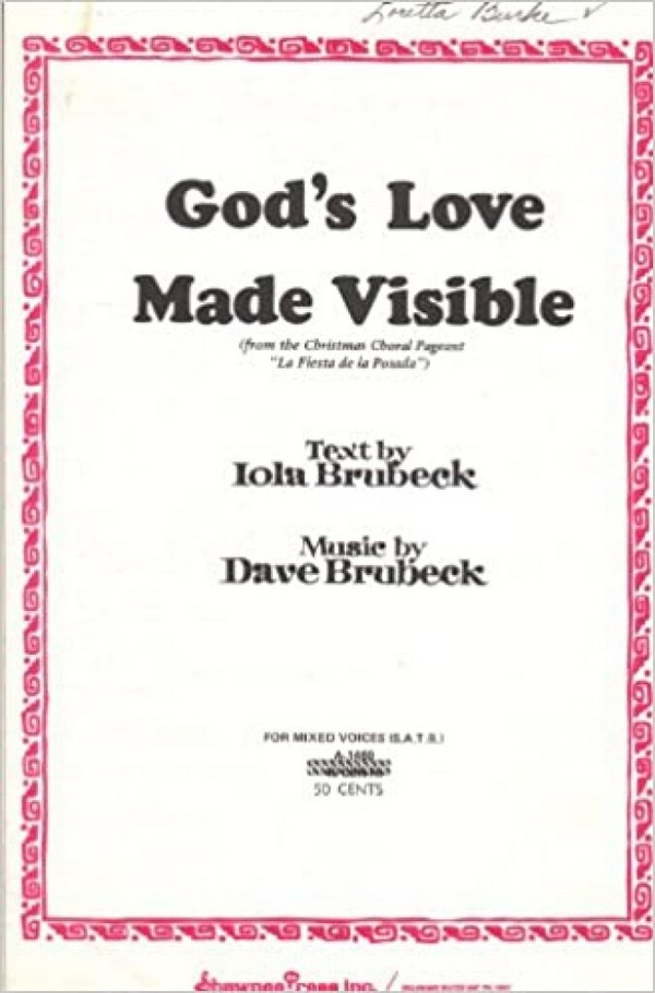 D. Brubeck, God's Love Made Visible&nbsp;&nbsp;SATB&nbsp;&nbsp;Chorpartitur