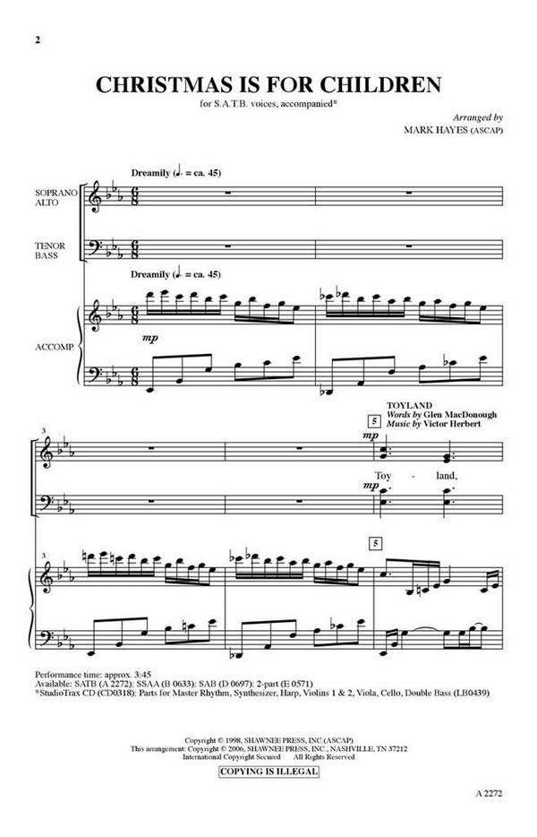 Christmas Is for Children&nbsp;&nbsp;SATB&nbsp;&nbsp;Chorpartitur