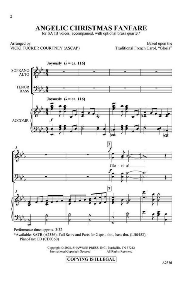Angelic Christmas Fanfare&nbsp;&nbsp;SATB&nbsp;&nbsp;Chorpartitur