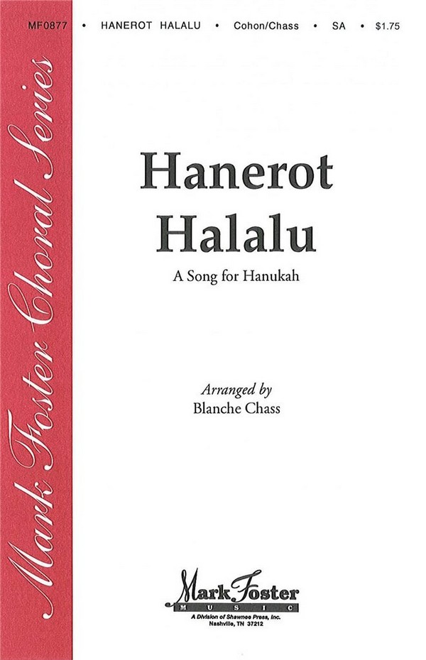 Baruch Cohon_Blanche Chass, Hanerot Halalu&nbsp;&nbsp;2-Part Choir&nbsp;&nbsp;Chorpartitur