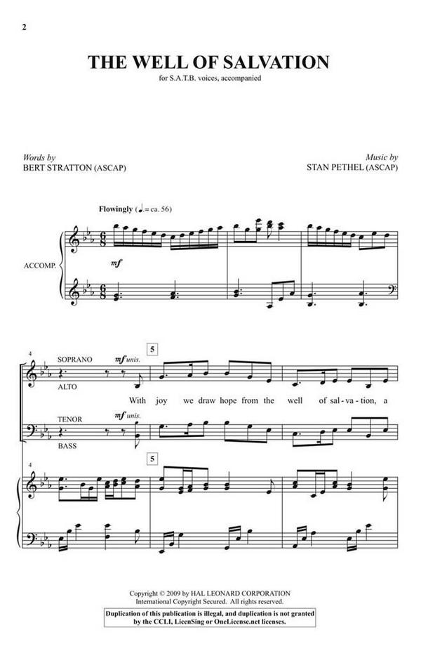 Bert Stratton_Stan Pethel, The Well of Salvation&nbsp;&nbsp;SATB&nbsp;&nbsp;Chorpartitur