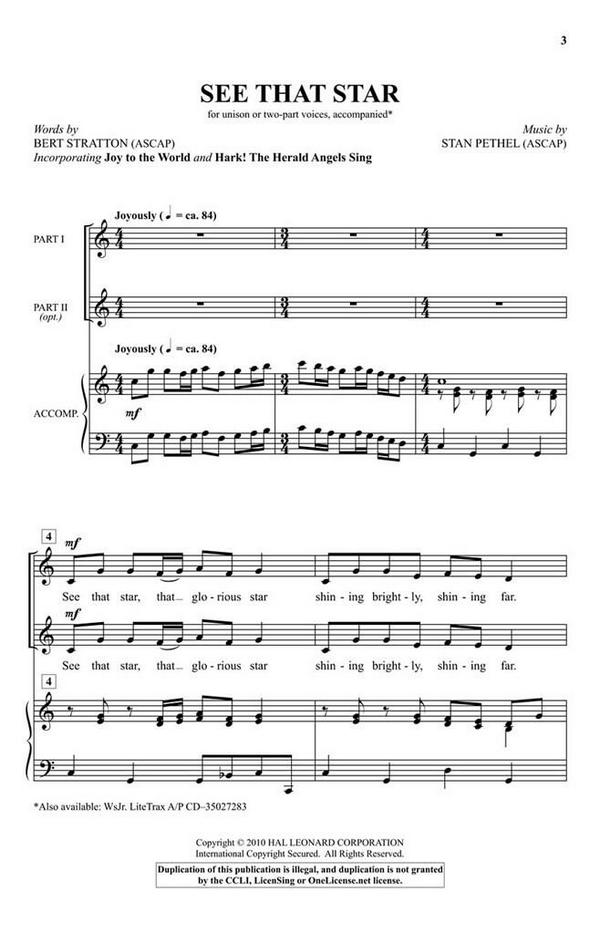 Bert Stratton_Stan Pethel, See that Star&nbsp;&nbsp;2-Part Choir&nbsp;&nbsp;Chorpartitur