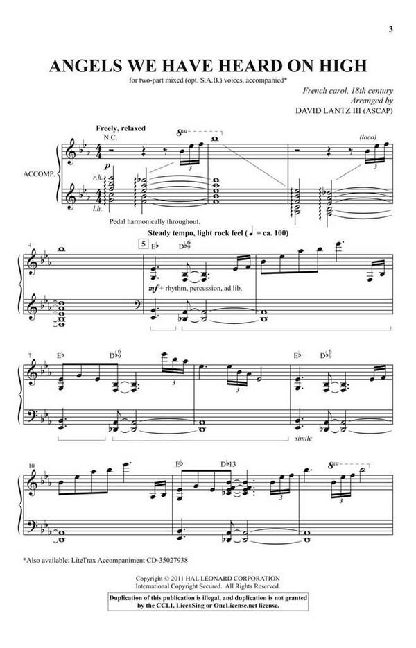 Angels We Have Heard on High&nbsp;&nbsp;2-Part Mixed [opt. SAB]&nbsp;&nbsp;Chorpartitur