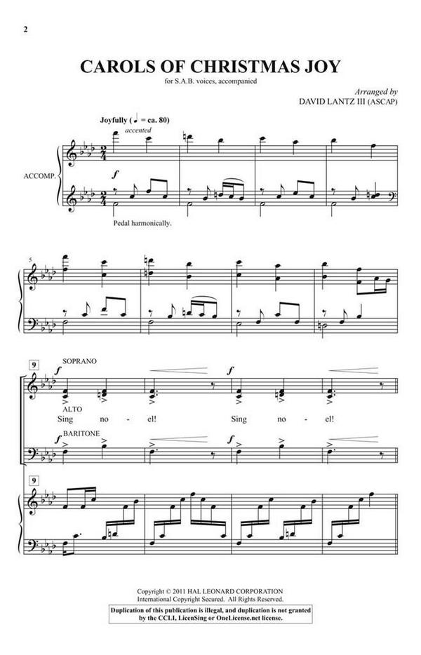 Carols of Christmas Joy&nbsp;&nbsp;SAB&nbsp;&nbsp;Chorpartitur