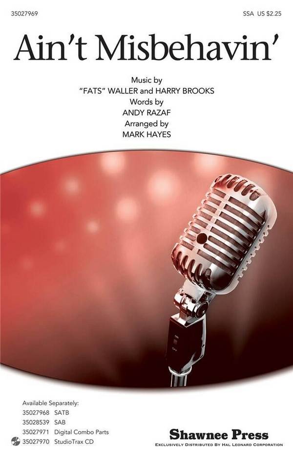 Ain't Misbehavin'&nbsp;&nbsp;SSA&nbsp;&nbsp;Chorpartitur