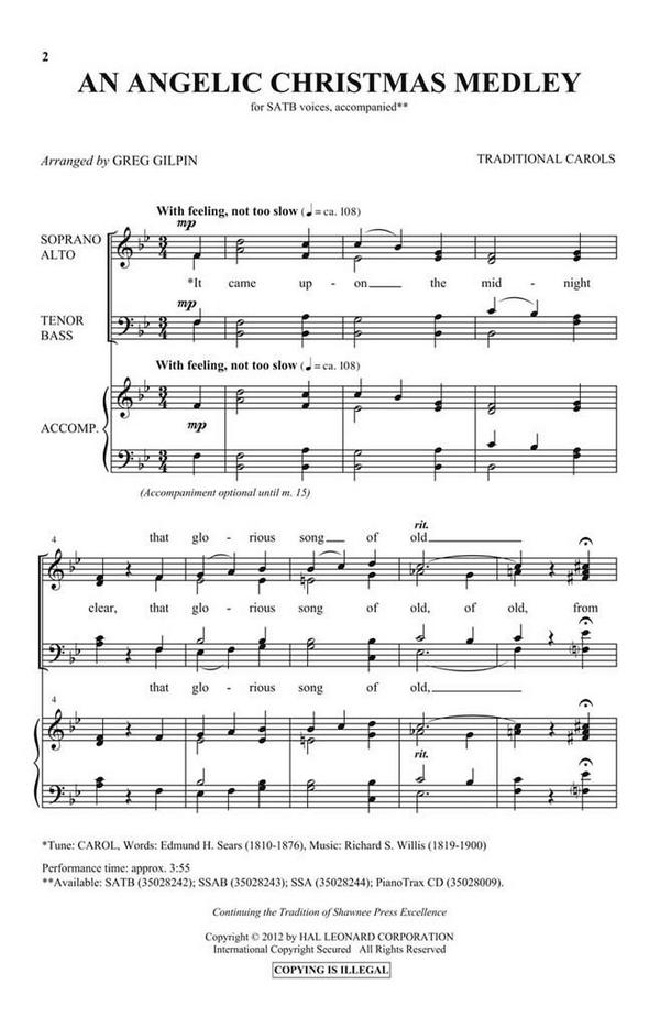 An Angelic Christmas Medley&nbsp;&nbsp;SATB&nbsp;&nbsp;Chorpartitur