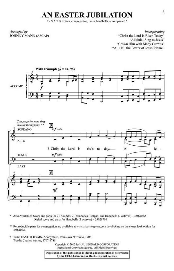An Easter Jubilation&nbsp;&nbsp;SATB&nbsp;&nbsp;Chorpartitur