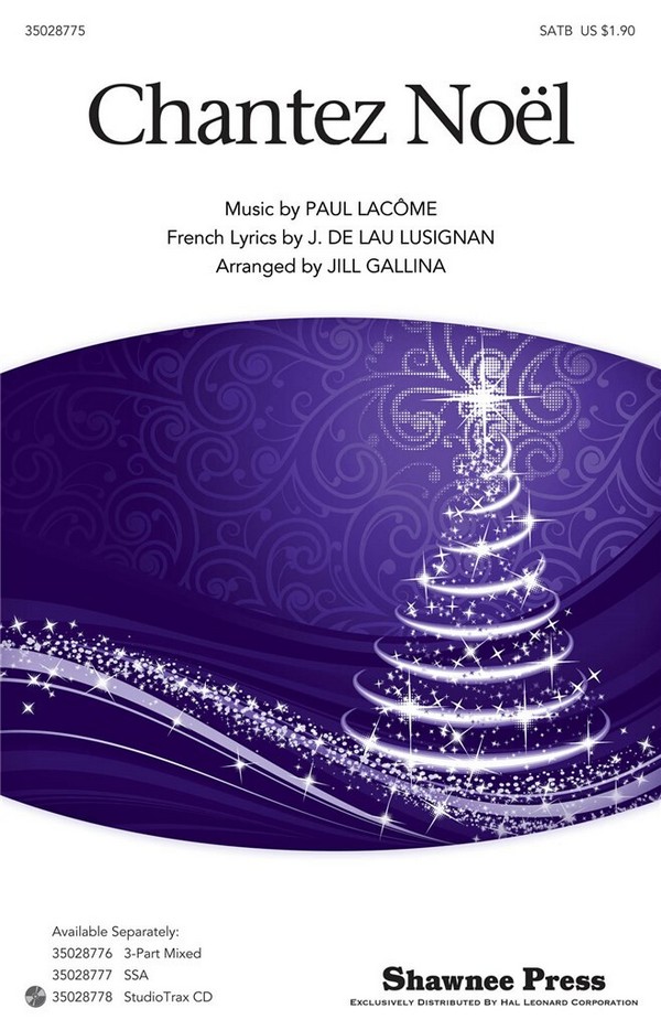 J. de Lau Lusignan_Paul Lacome, Chantez Noel&nbsp;&nbsp;SATB&nbsp;&nbsp;Chorpartitur