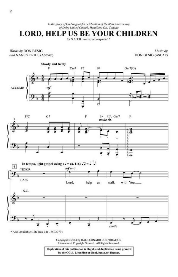 Don Besig_Nancy Price, Lord, Help Us Be Your Children&nbsp;&nbsp;SATB&nbsp;&nbsp;Chorpartitur