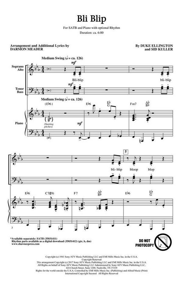 Bli-blip&nbsp;&nbsp;SATB&nbsp;&nbsp;Chorpartitur