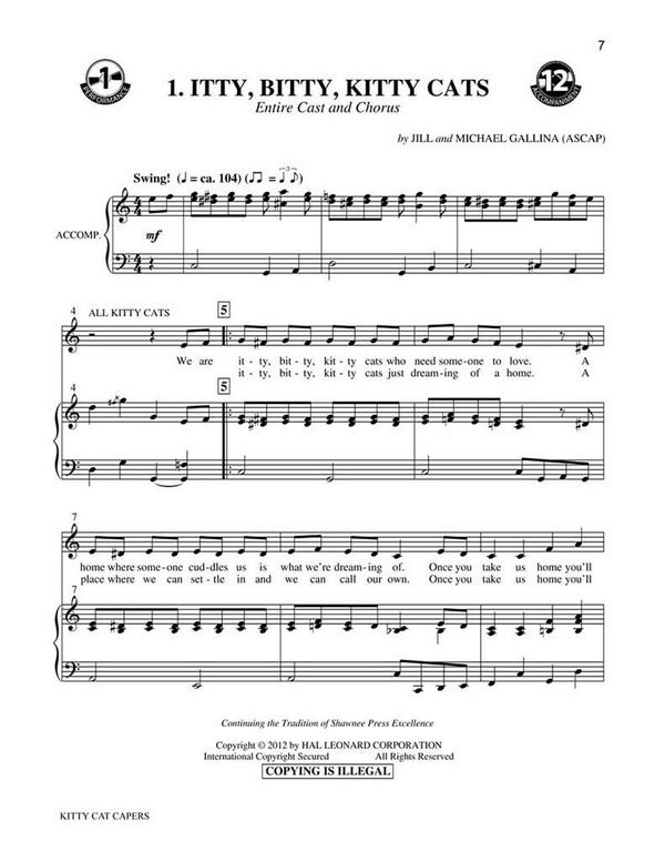 Jill Gallina_Michael Gallina, Kitty Cat Capers&nbsp;&nbsp;Classroom&nbsp;&nbsp;Partitur + Stimmen + CD