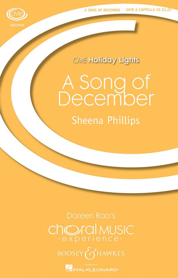 Sheena Phillips, A Song Of December&nbsp;&nbsp;SATB&nbsp;&nbsp;Chorpartitur