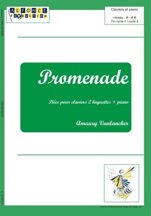 Amaury Vanlancker, Promenade  Percussionensemble  Partitur + Stimmen