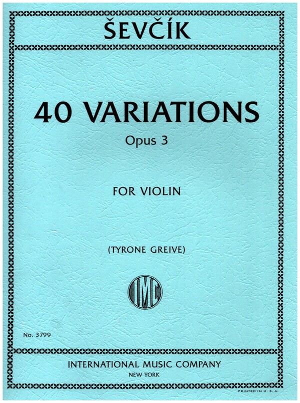 40 Variations op.3  for violin  