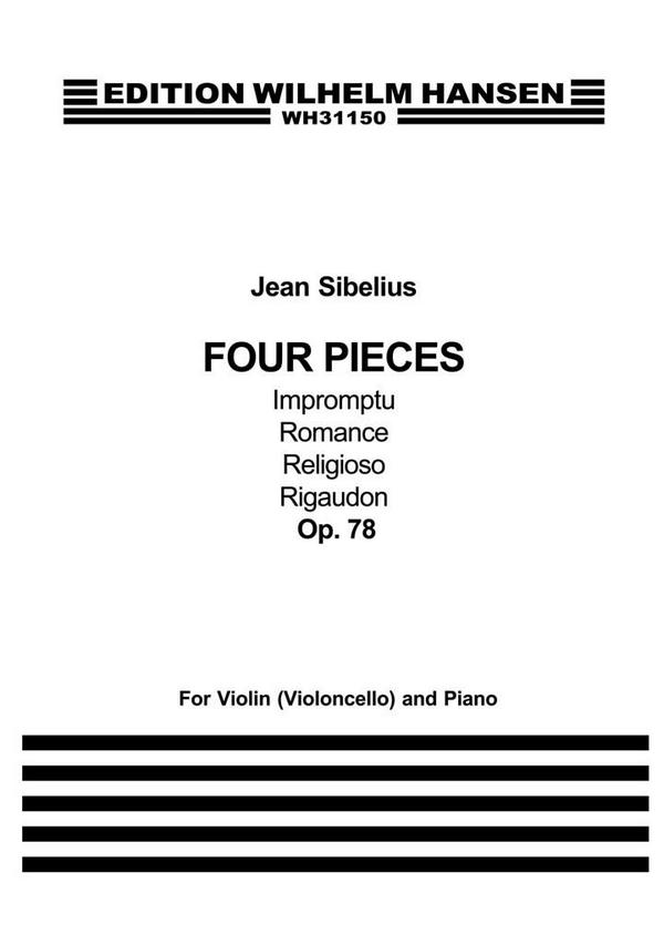 Four Pieces op.78 &nbsp;&nbsp;for violin (Violoncello) and piano&nbsp;&nbsp;