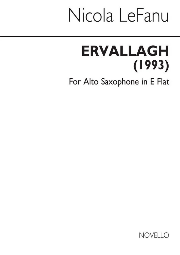 Ervallagh&nbsp;&nbsp;Alto Saxophone&nbsp;&nbsp;Partitur