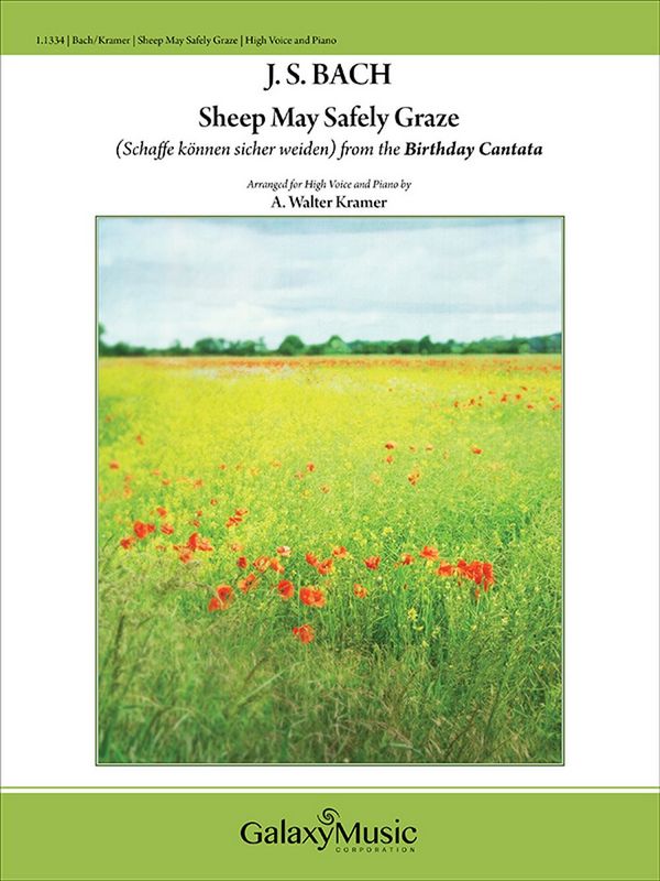 Johann Sebastian Bach, Sheep May Safely Graze&nbsp;&nbsp;High Voice [A-flat] and Children and Piano&nbsp;&nbsp;Buch