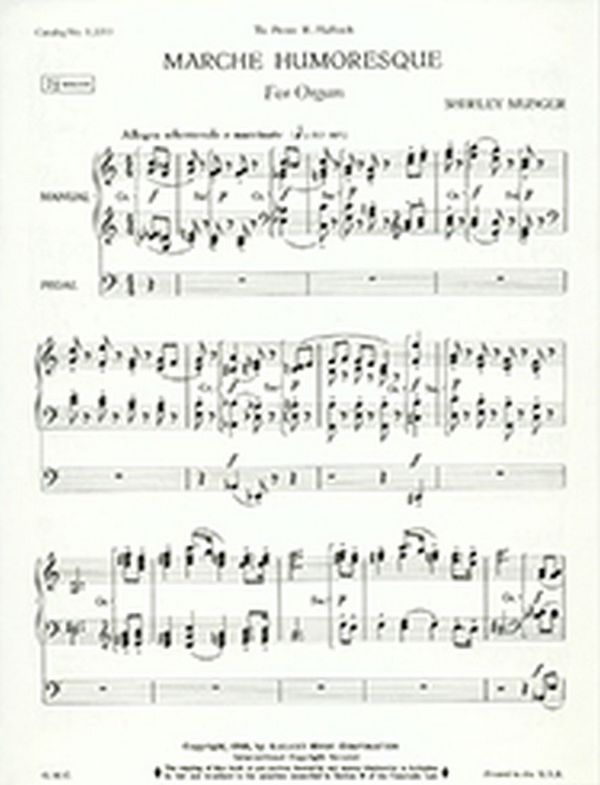 Shirley Munger, Marche Humoresque&nbsp;&nbsp;Orgel&nbsp;&nbsp;Buch