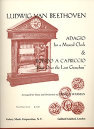 Ludwig van Beethoven, Adagio and Rondo a Capriccio&nbsp;&nbsp;2 Pianos&nbsp;&nbsp;Buch