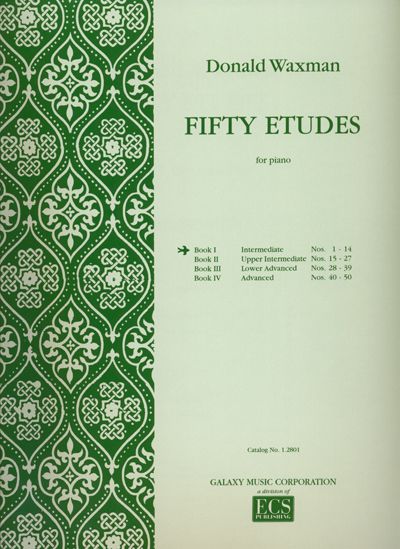 Donald Waxman, Fifty Etudes, Book 1&nbsp;&nbsp;Piano Method&nbsp;&nbsp;Buch