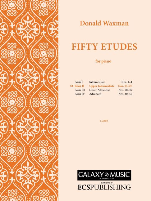 Donald Waxman, Fifty Etudes, Book 2&nbsp;&nbsp;Piano Method&nbsp;&nbsp;Buch