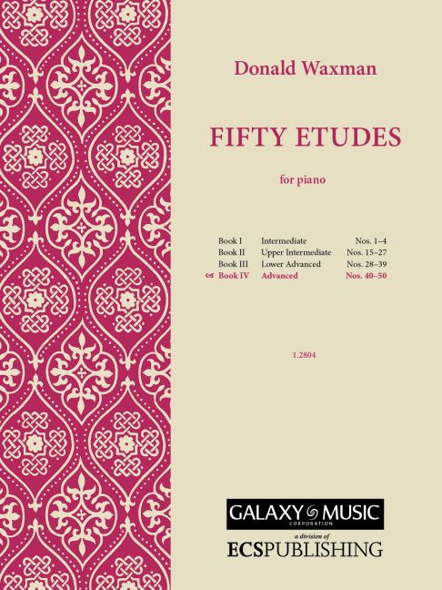 Donald Waxman, Fifty Etudes, Book 4&nbsp;&nbsp;Piano Method&nbsp;&nbsp;Buch