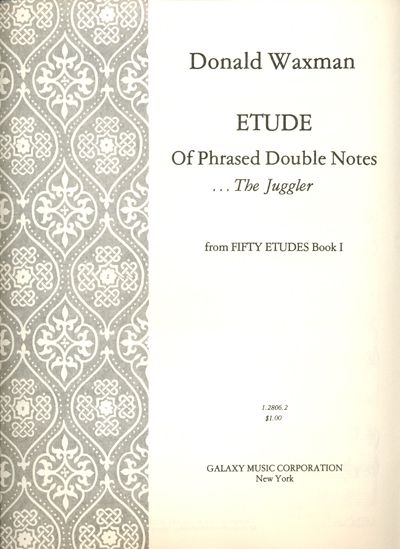Donald Waxman, Etude No. 4: Phrased Double Notes&nbsp;&nbsp;Piano Method&nbsp;&nbsp;Buch