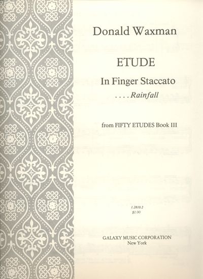 Donald Waxman, Etude No. 33: Finger Staccato&nbsp;&nbsp;Piano Method&nbsp;&nbsp;Buch