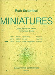 Ruth Schonthal, Miniatures, Book 3&nbsp;&nbsp;Klavier&nbsp;&nbsp;Buch